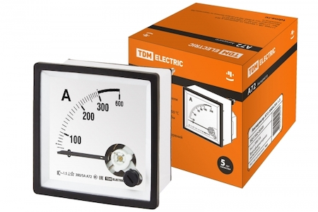 TDM ELECTRIC SQ1102-0059 Амперметр А72   300А/5А-1.5 TDM